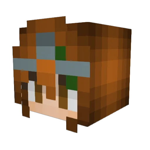 BeanGod69 Minecraft avatar head, 3D render