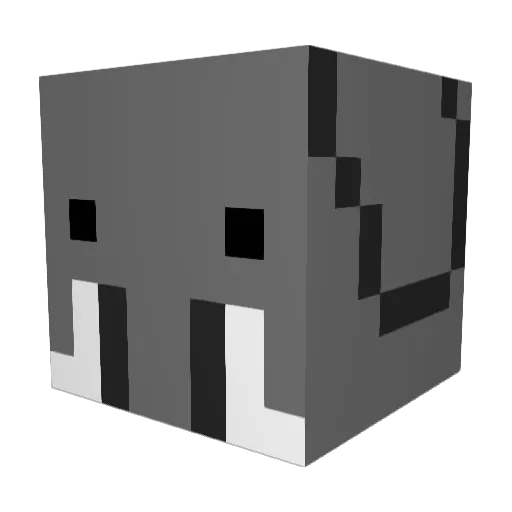 BeanJaMeen Minecraft avatar head, 3D render