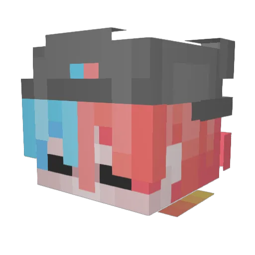 BeanLikesJam Minecraft avatar head, 3D render