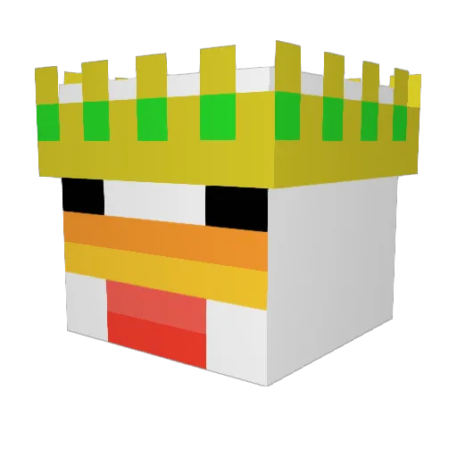 BeanMan2000 Minecraft avatar head, 3D render