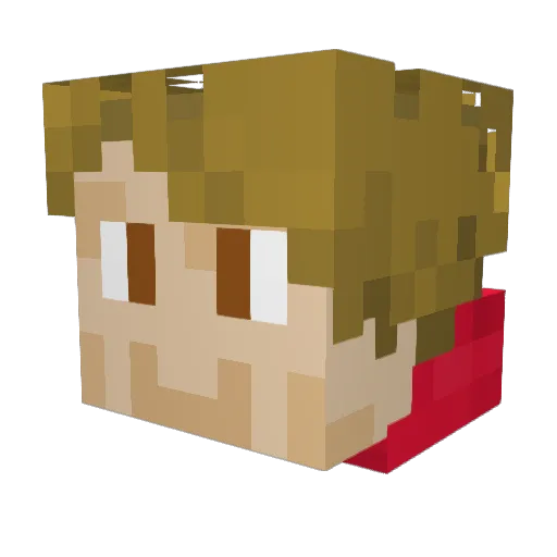 BeanManBeanMan Minecraft avatar head, 3D render