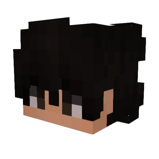 BeanPc Minecraft avatar head, 3D render