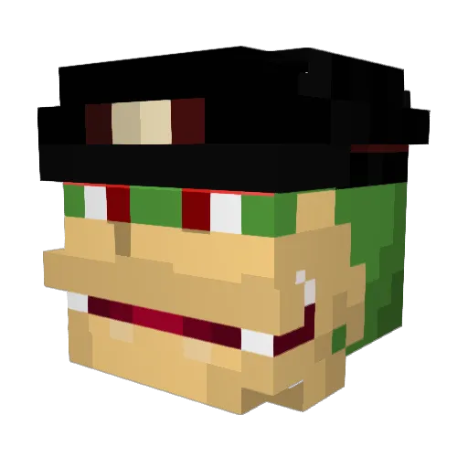 BeanZZZOG Minecraft avatar head, 3D render