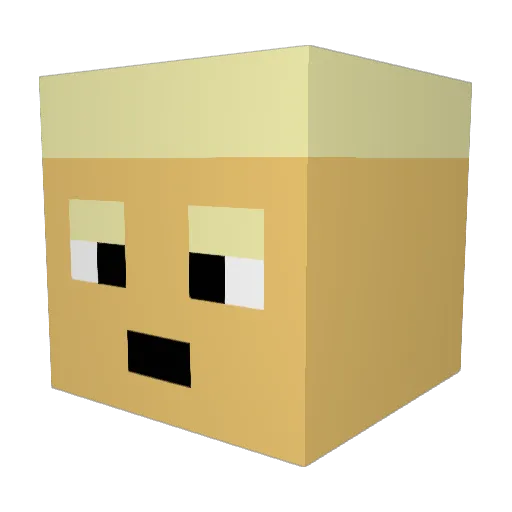 Bean_Loaf Minecraft avatar head, 3D render