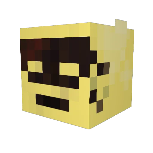 Bean_min Minecraft avatar head, 3D render