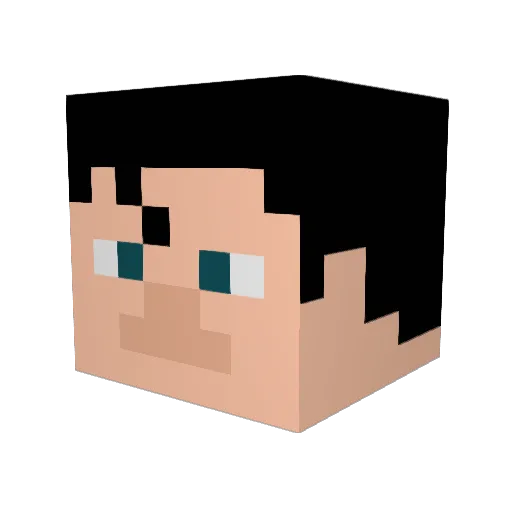 BeanerOreo Minecraft avatar head, 3D render