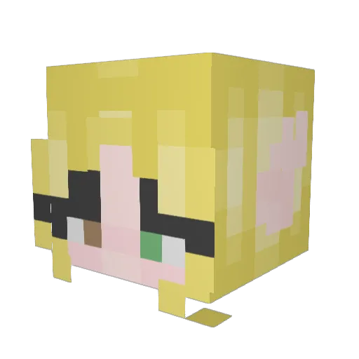 Beanie333_ Minecraft avatar head, 3D render
