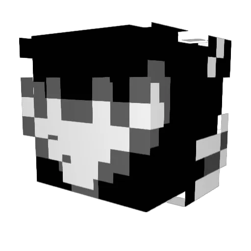 BeanieBabe2017 Minecraft avatar head, 3D render