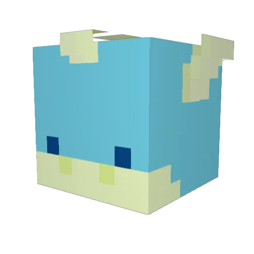 BeanieBeanBee Minecraft avatar head, 3D render