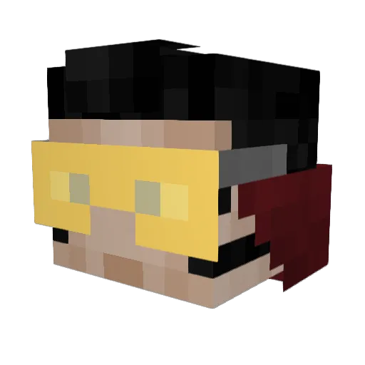 Beanie_go Minecraft avatar head, 3D render