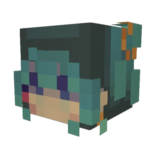 Beanku1 Minecraft avatar head, 3D render