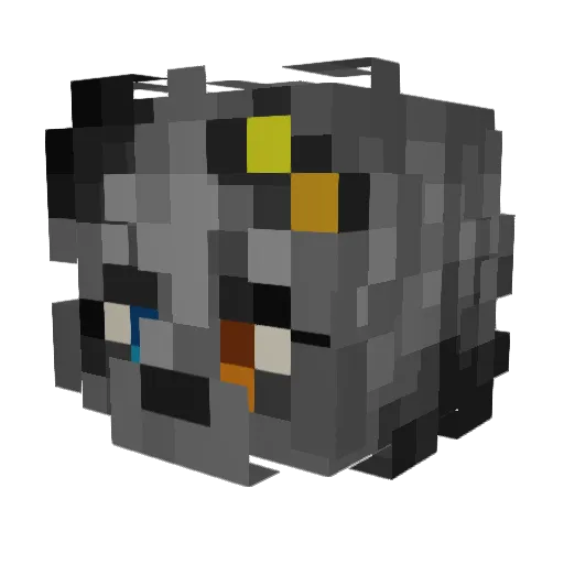 Beanlein Minecraft avatar head, 3D render