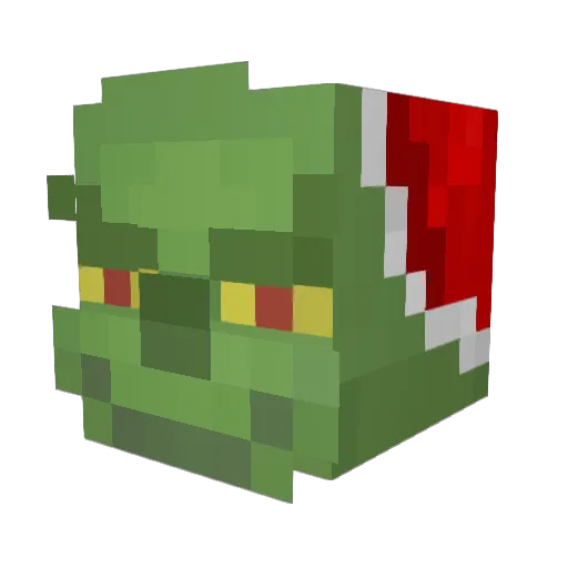 BeanonBread Minecraft avatar head, 3D render