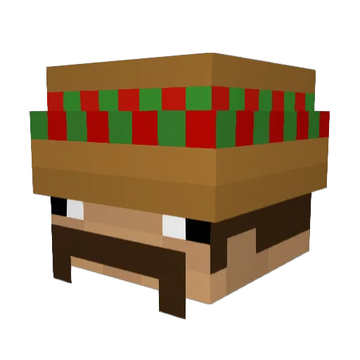 Beanoor Minecraft avatar head, 3D render