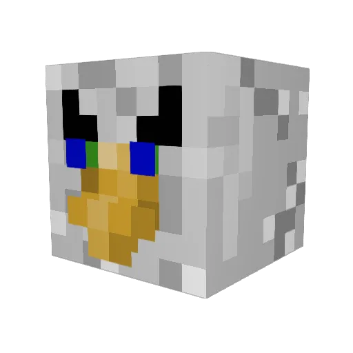 Beans883 Minecraft avatar head, 3D render