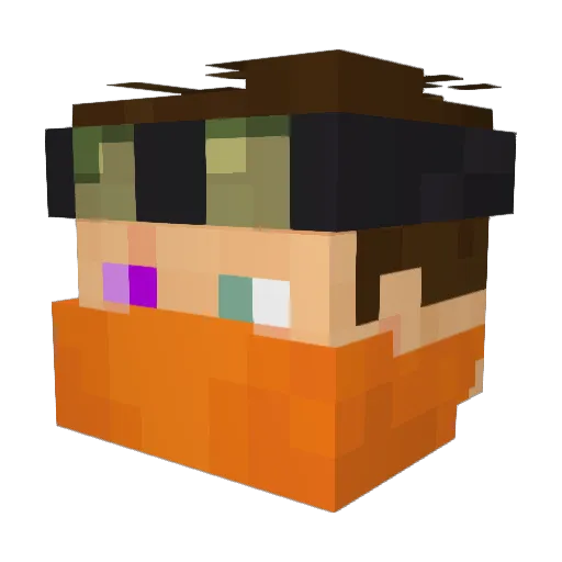 BeansGalaxy Minecraft avatar head, 3D render