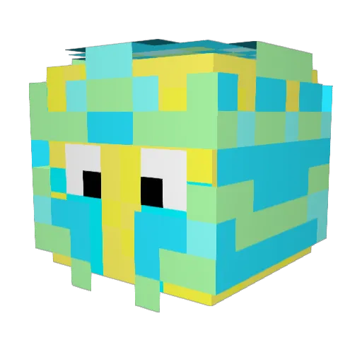 Beansprout658 Minecraft avatar head, 3D render