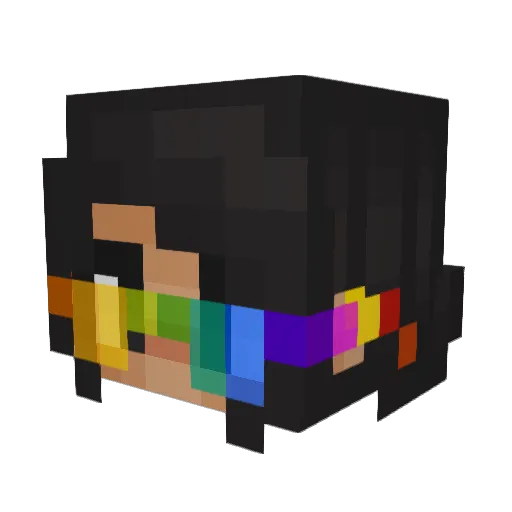 BeanutButterCup Minecraft avatar head, 3D render