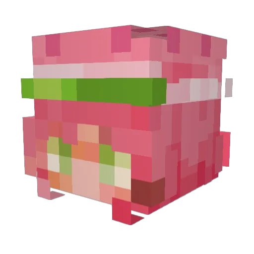 Beanybopp Minecraft avatar head, 3D render
