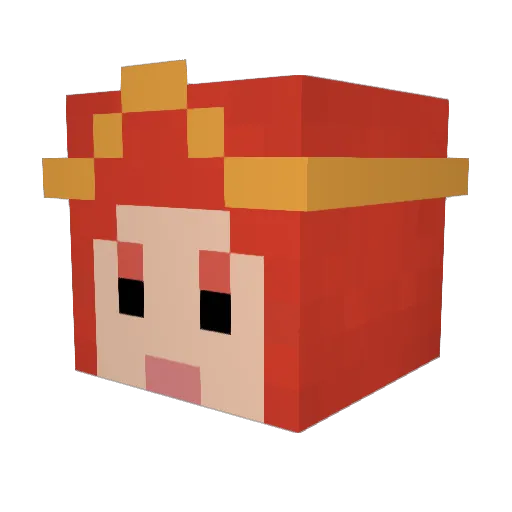 BeanzNFam Minecraft avatar head, 3D render