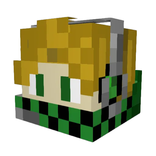 Bear291 Minecraft avatar head, 3D render