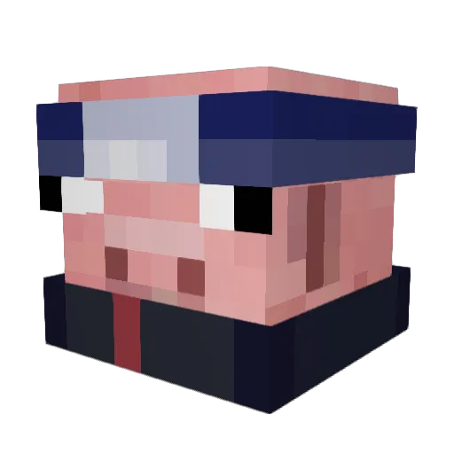 BearArun Minecraft avatar head, 3D render
