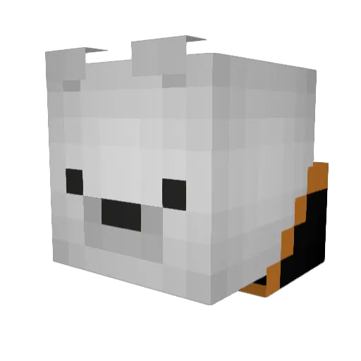 BearBuster Minecraft avatar head, 3D render
