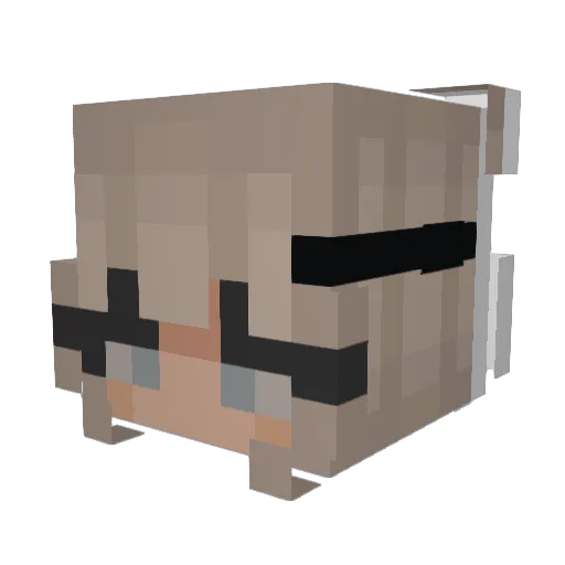 BearCap Minecraft avatar head, 3D render
