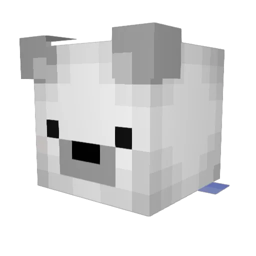 BearChan3000 Minecraft avatar head, 3D render