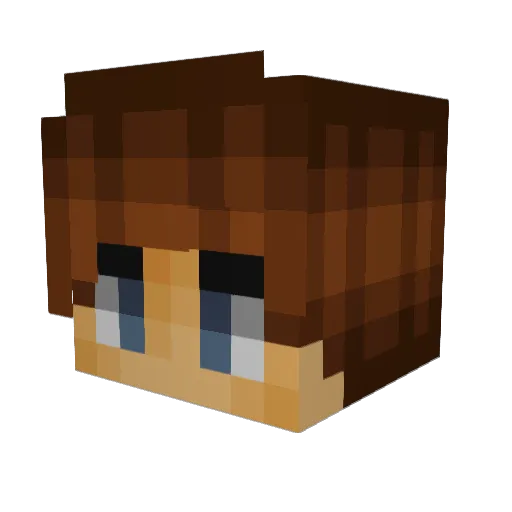 BearCompute Minecraft avatar head, 3D render