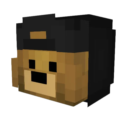 BearCraft06 Minecraft avatar head, 3D render
