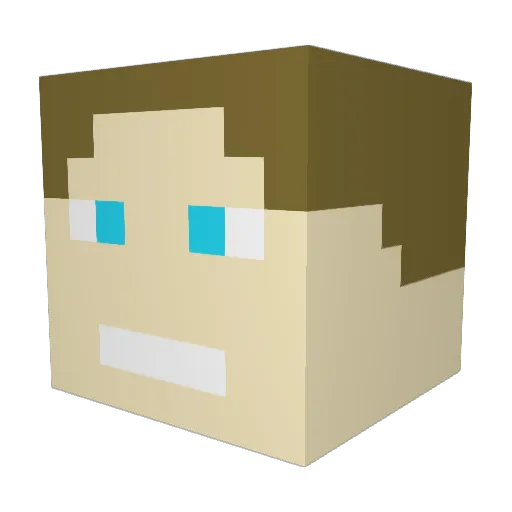 BearGamer Minecraft avatar head, 3D render