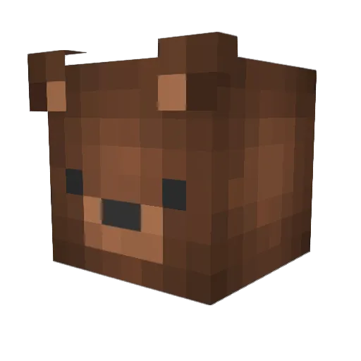 BearGrills Minecraft avatar head, 3D render