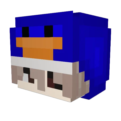 BearInBlau Minecraft avatar head, 3D render