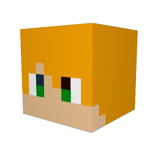 BearJ Minecraft avatar head, 3D render