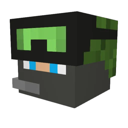 BearKhan Minecraft avatar head, 3D render