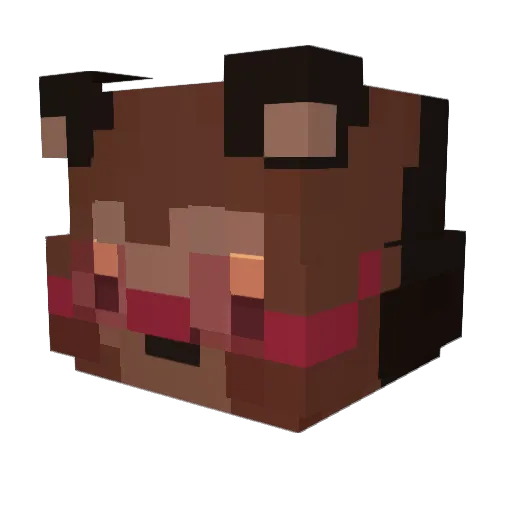 BearOMint Minecraft avatar head, 3D render