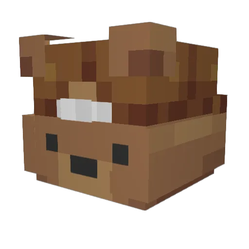 BearOh Minecraft avatar head, 3D render