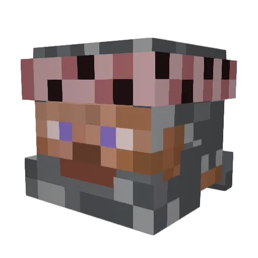BearOverLord Minecraft avatar head, 3D render