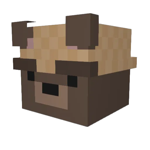 BearShark Minecraft avatar head, 3D render