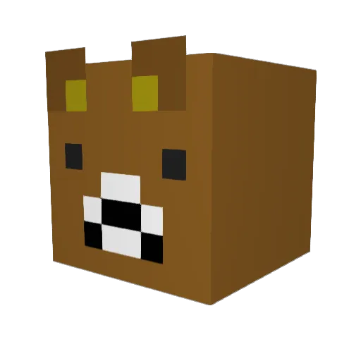 BearWithJetpack Minecraft avatar head, 3D render
