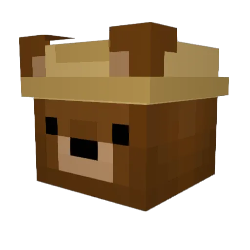 Bear_In_Overalls Minecraft avatar head, 3D render