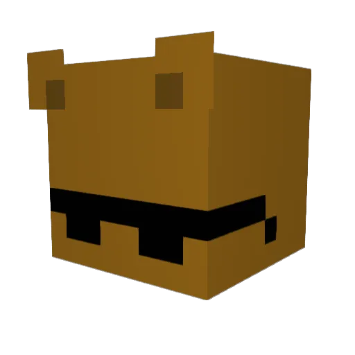 BearaTie Minecraft avatar head, 3D render