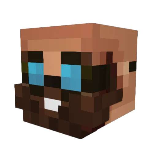Beard_Monster Minecraft avatar head, 3D render