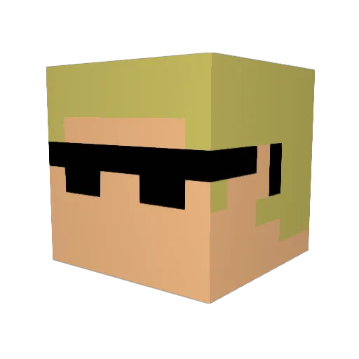 BeardedGiraffes Minecraft avatar head, 3D render