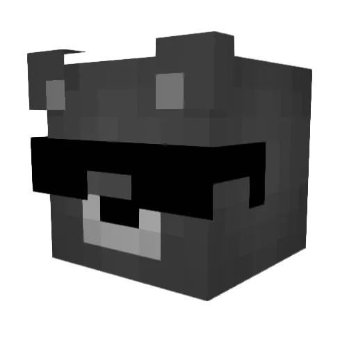 BeardedKingx Minecraft avatar head, 3D render