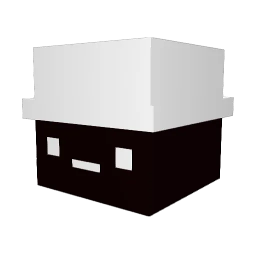 BeardedNips Minecraft avatar head, 3D render
