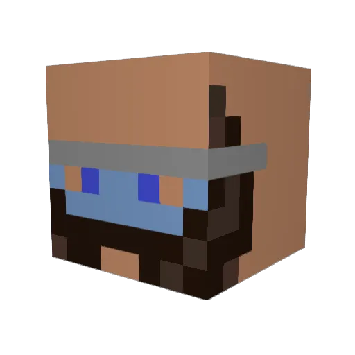 Bearded_Wan Minecraft avatar head, 3D render