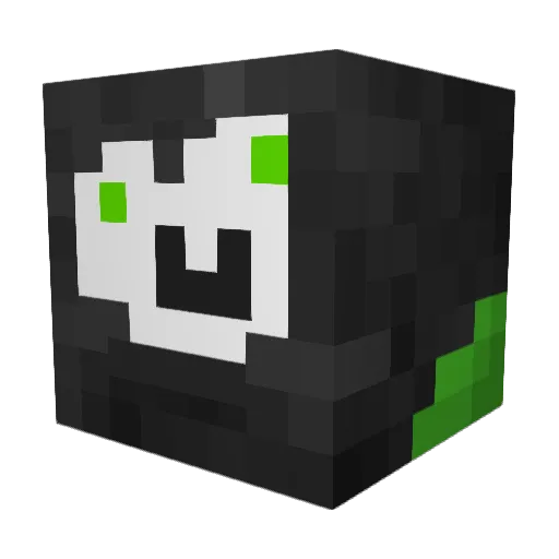 Beardotic Minecraft avatar head, 3D render