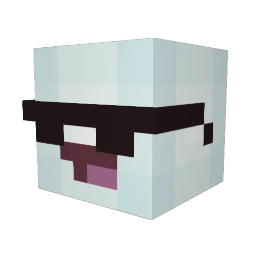 Bearem Minecraft avatar head, 3D render